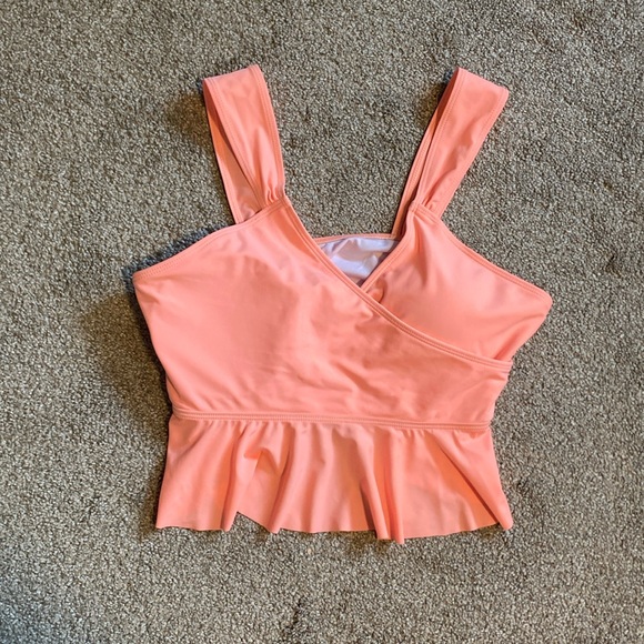 XL Women Ruffle Bikini Peplum V Neck Tankini Swimsuit - Picture 4 of 7